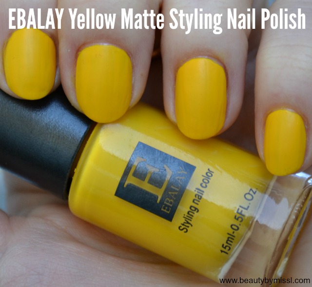 Ebalay Yellow Matte Styling nail polish swatch