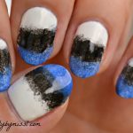 Estonian flag inspired nails