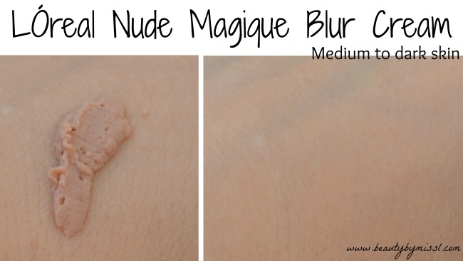 LÓreal Nude Magique Blur Cream swatches