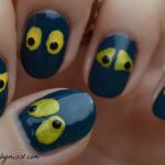 spooky eyes nail art