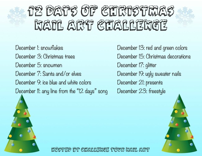 12 days of Christmas nail art challenge