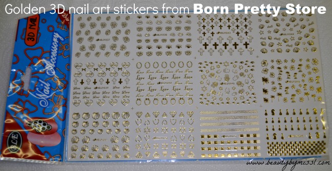 3D nail art stickers from Born Pretty Store