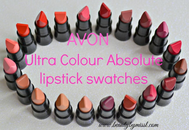 Avon Ultra Colour Absolute lipstick swatches