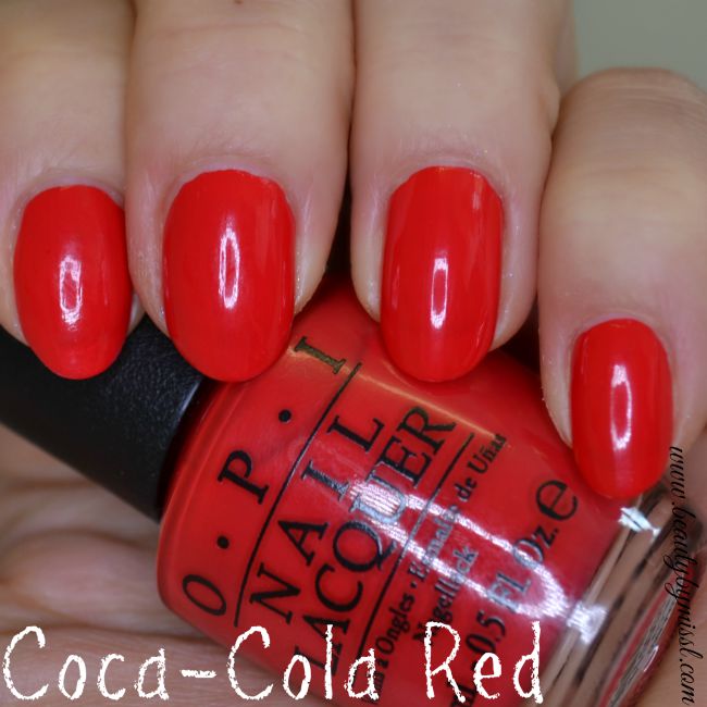 OPI Coca-Cola Red swatches 
