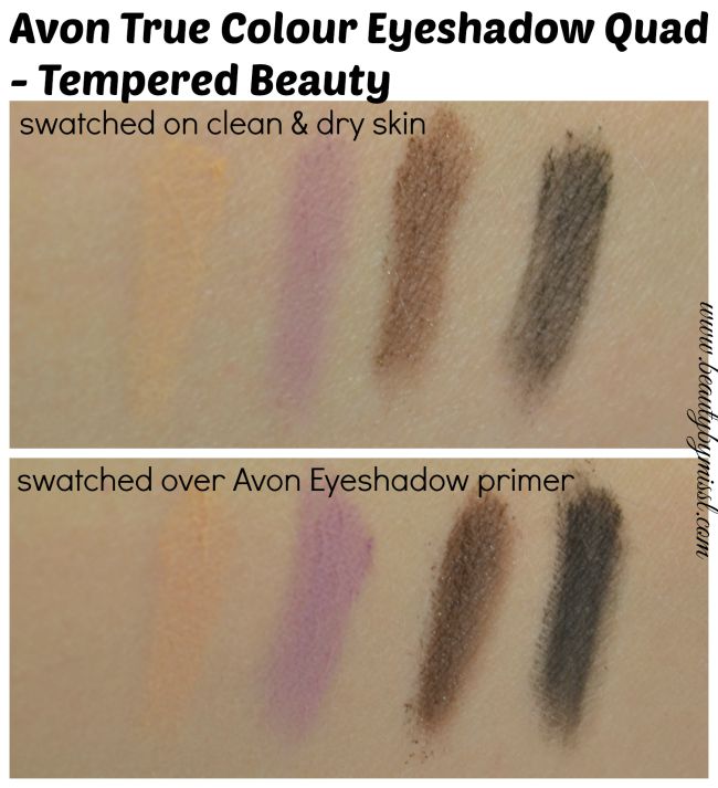 Avon True Colour Eyeshadow Quad - Tempered Beauty swatches