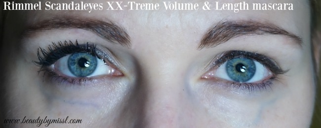 2 coats of Rimmel Scandaleyes XX-Treme Volume & Length mascara