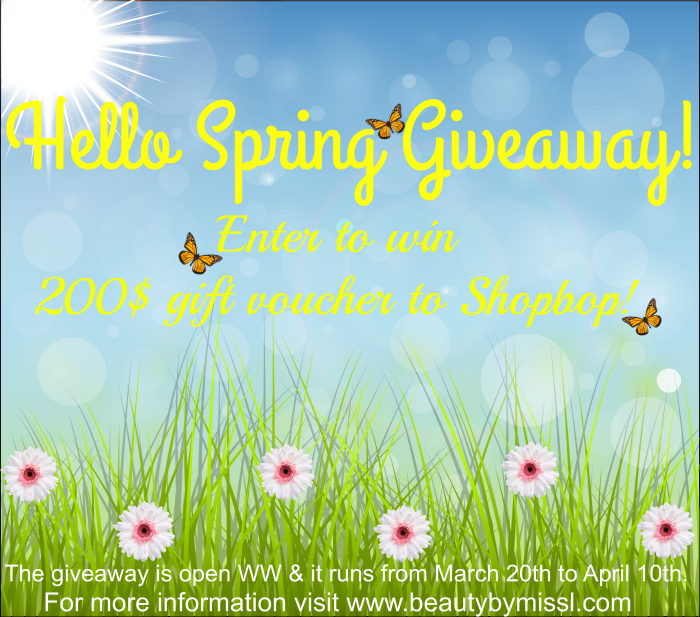 Hello Spring Giveaway - enter to win 200$ gift voucher to Shopbop!