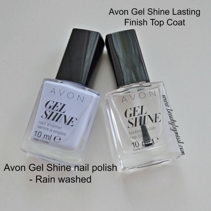 Avon Gel Shine küünelakk tooniss Rain washed ja pealislakk