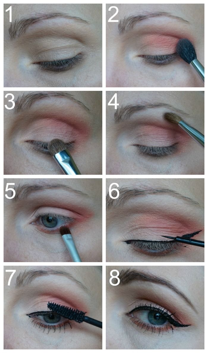 peachy eye makeup tutorial