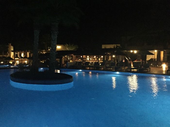 Stella Palace Resort & Spa pool at night