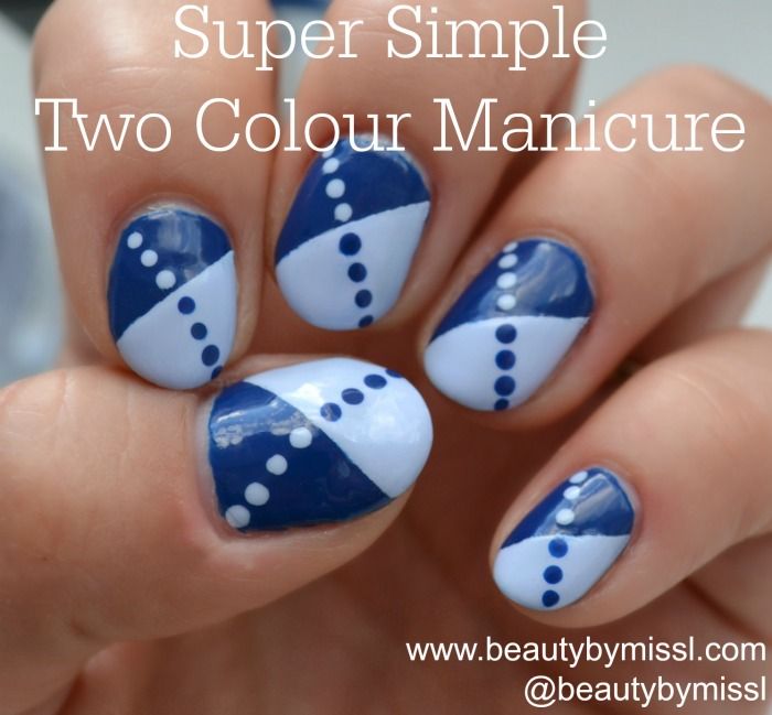 super simple two colour manicure