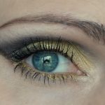 taupe plum and yellow eye makeup