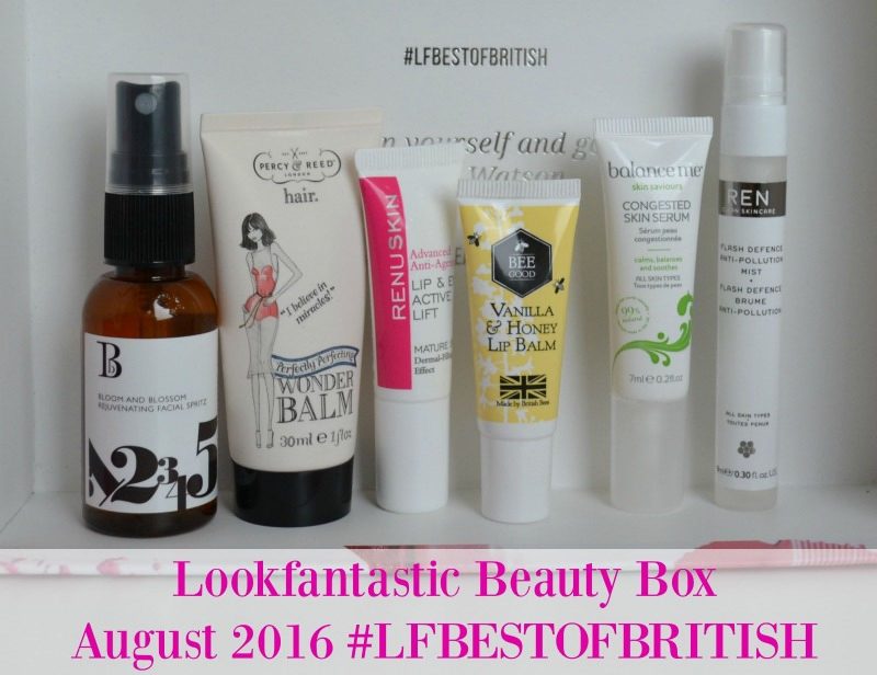 Lookfantastic Beauty Box August 2016 #LFBESTOFBRITISH