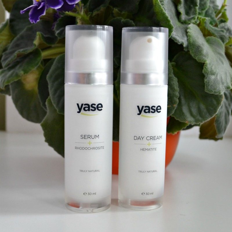 Yase Cosmetics Serum with Rhodochrosite Extract & Day Cream with Hematite Extract