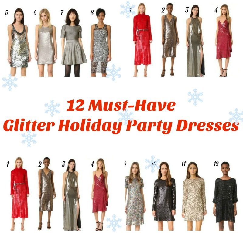 12 Must-Have Glitter Holiday Party Dresses & LINK UP