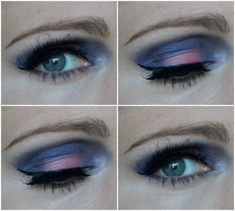 Pink and purple eye makeup