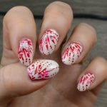 ivory and red nails