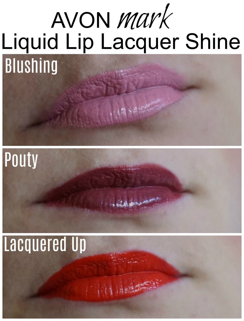 avon mark liquid lip lacquer shine swatches