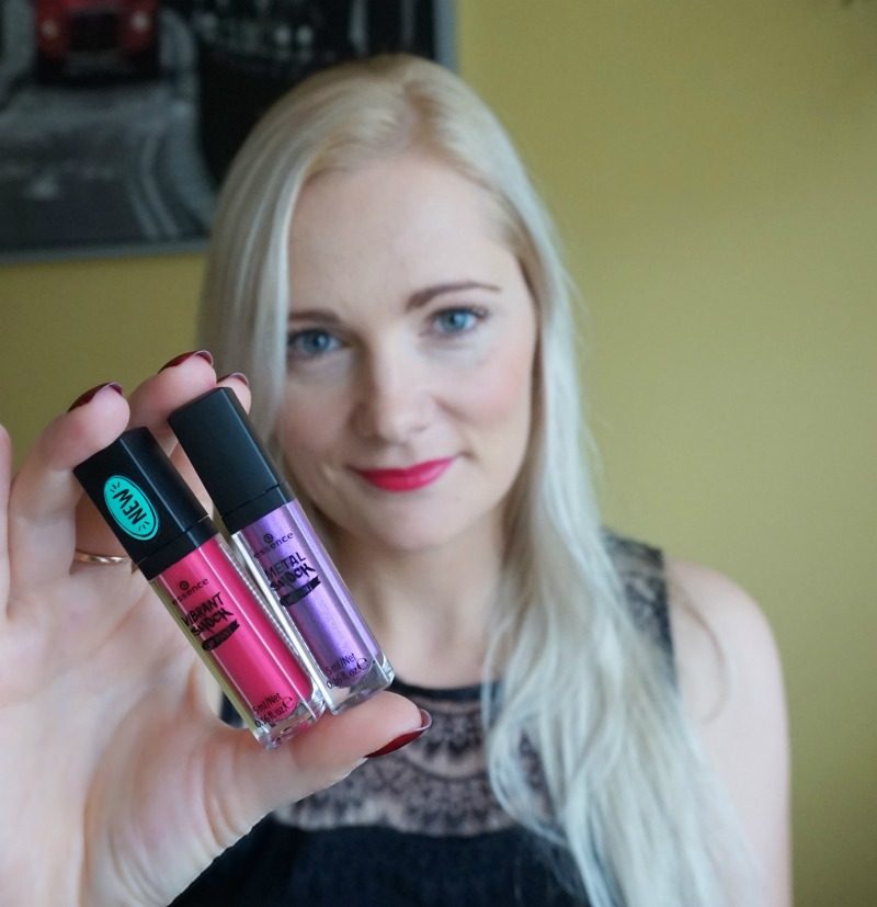swatches and review Essence metal shock lip paint and vibrant shock lip paint
