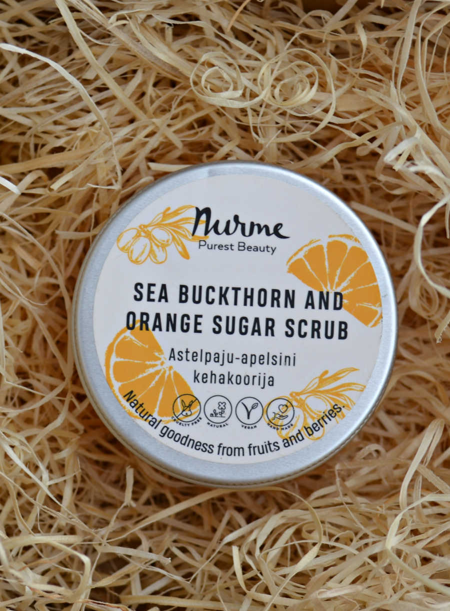 Nurme Sea Buckthorn and Orange Sugar Scrub | Nurme astelpaju-apelsini kehakoorija